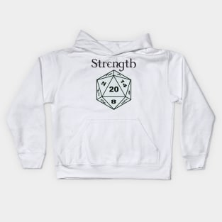 Strength Stat D20 T-Shirt Kids Hoodie